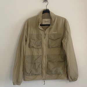 Foret Men's Sizzle Jacket in Khaki size Small Cargo